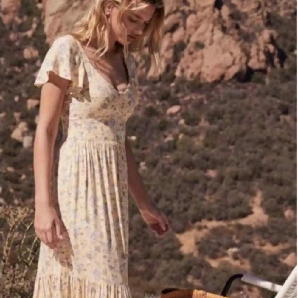Auguste The Label Olsen Bella Maxi Dress Yellow Floral Size 8